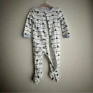 Joe Fresh Blue and White Bears Footies One Piece Footies 9-12M